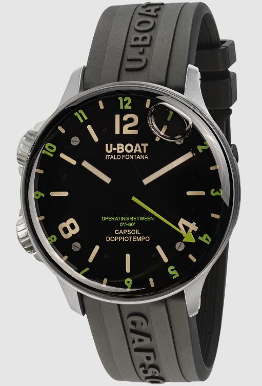 Replica U-BOAT Watch Capsoil Doppiotempo SS Green Rehaut 45 mm 8838